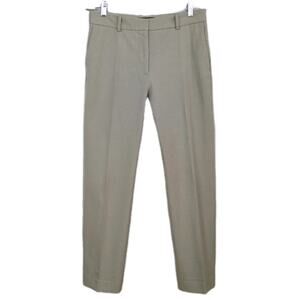 JOSEPH Coleman Gabardine Straight Leg Pants Beige Stretch Women's FR 40 / US 8